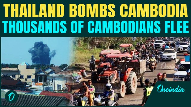 Thailand STRIKES Cambodia with American F-16 Jets | Thousands of Cambodians FLEE | All-Out War
