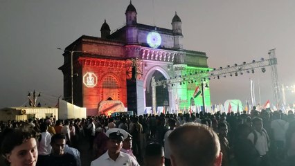 Beautiful Gateway of India and Taj Mahal palace in Mumbai