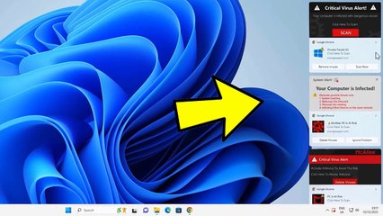 how to remove fake mcafee virus pop up notifications