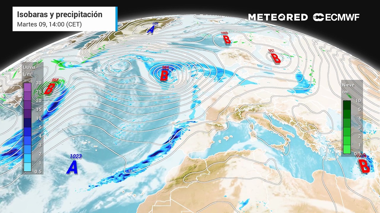 Línea de precipitaciones