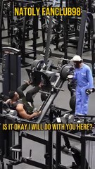 Don't spend too much time in the gym 🤭#anatoly #fitness #gym