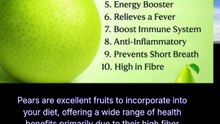 10 health benefits of pears