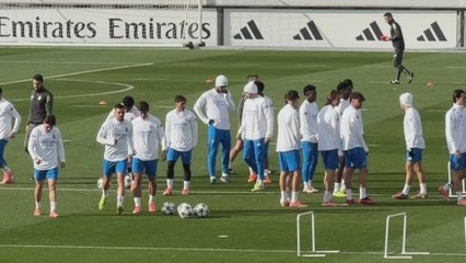 Entrenamiento del Real Madrid previo a recibir en Champions al Manchester City