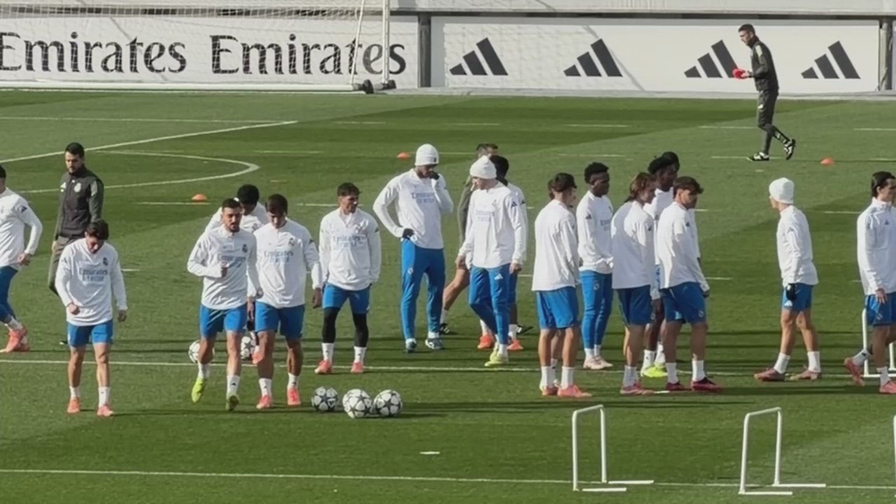 Entrenamiento del Real Madrid previo a recibir en Champions al Manchester City