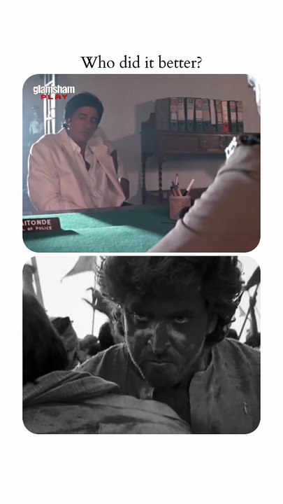 The battle of the Vijays! Who do you think did justice to Vijay Dinanath Chauhan? 🔥  #glamsham #amitabhbachchan #hrithikroshan #vijaydinanthchauhan #agneepath #whodiditbetter #bollywoodicons #iconicdialogue  {glamsham, amitabh bachchan, hrithik roshan, v
