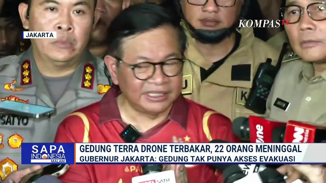Terbaru! Pantauan Olah TKP Kebakaran Gedung Terra Drone Kemayoran-Pemprov Jakarta Tanggung Korban