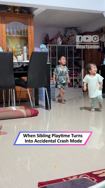 Toddler Zooms In—Then Accidentally Knocks Over Baby!|| Heartsome 💖