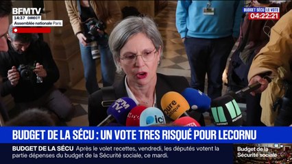 Budget de la Sécu: "À l'heure actuelle, mon vote ira sur le contre", assure Sandrine Rousseau