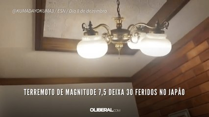 Terremoto de magnitude 7,5 deixa 30 feridos no Japão