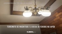 Terremoto de magnitude 7,5 deixa 30 feridos no Japão