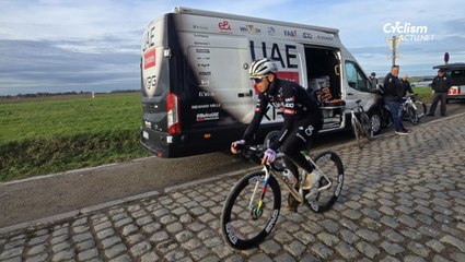 Cyclisme - Paris-Roubaix 2026 - Tadej Pogacar et UAE Team Emirates au Carrefour de l’Arbre ce mardi