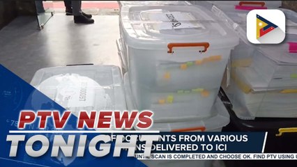 Boxes of documents from various PH regions delivered to ICI