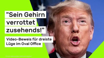 Donald Trump dement und senil?: "Sein Gehirn verrottet zusehends!" Video-Beweis für dreiste Lüge im Oval Office