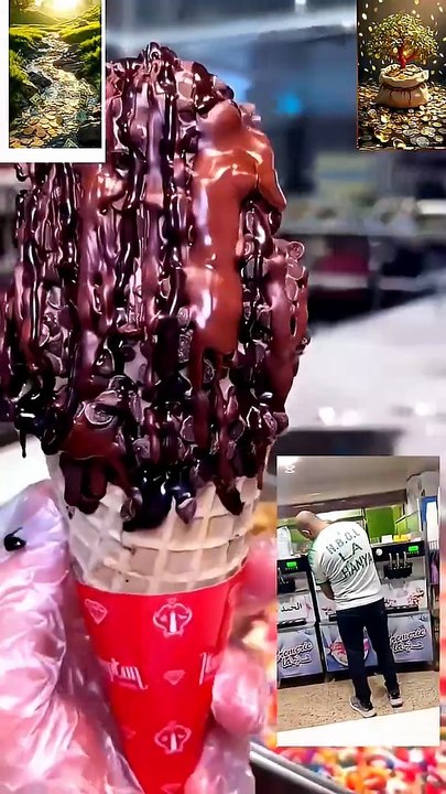 New ICE Cream Cone #icecream #cake #food #dessert #chocolate #foodie#recipe#streetfood #shortsvideo