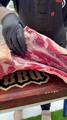 Prepping a 50 pound Tomahawk Roast #tomahawksteak #tomahawk #steakdinner #thanksgiving