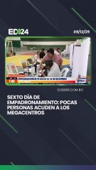 Sexto día de empadronamiento: pocas personas acuden a los megacentros