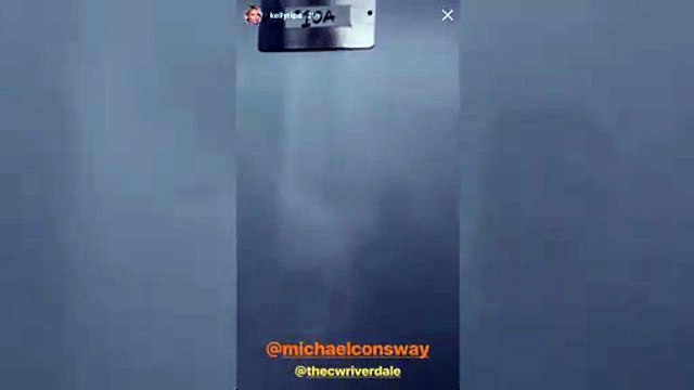 Mark Consuelos & Kelly Ripa's Son Looks Less Than Thrilled When His Parents Visit Him On 'Riverdale' Set Funny Video