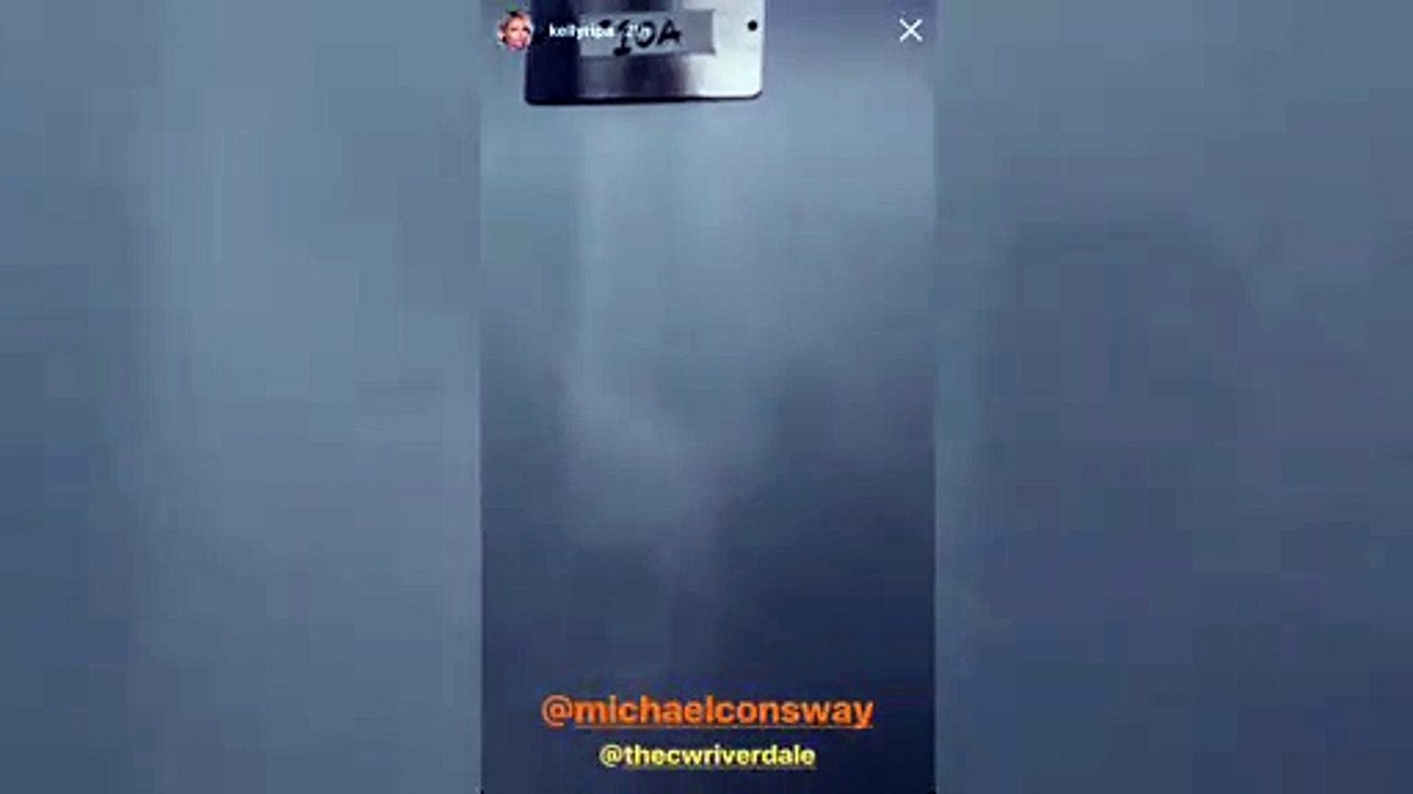 Mark Consuelos & Kelly Ripa's Son Looks Less Than Thrilled When His Parents Visit Him On 'Riverdale' Set -- Funny Video