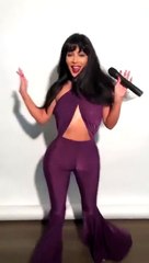 Kim Kardashian as Selena Quintanilla Halloween costume