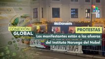 Movilizaciones rechazan designación del Premio Nobel de la Paz en Oslo