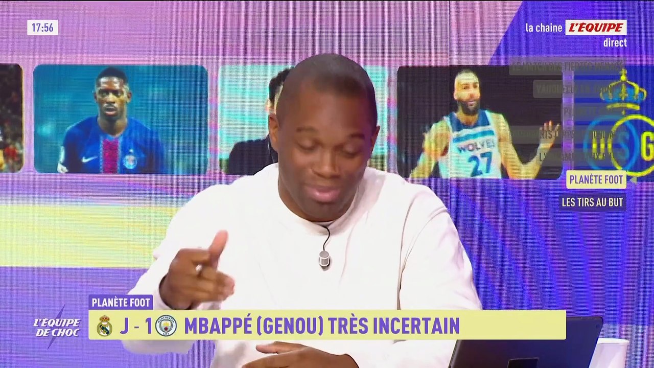 Kylian Mbappé, touché à un genou, très incertain pour Real Madrid - Manchester City en Ligue des champions - Foot - Ligue des champions - Real Madrid