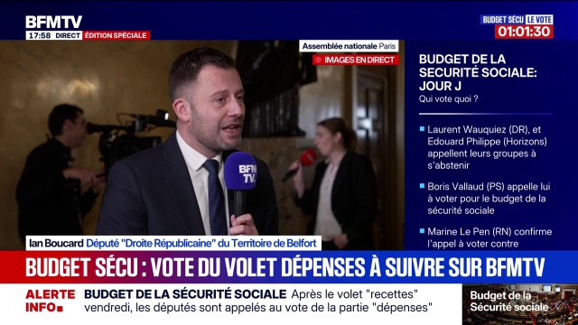 Budget de la Sécu 2026: Je vais voter pour ce budget , déclare Ian Boucard, député (Droite Républicaine)