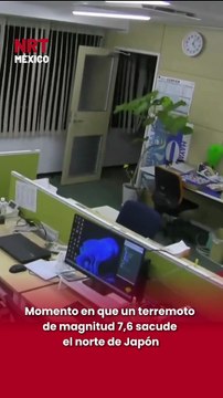 Momento en que un terremoto de magnitud 7,6 sacude el norte de Japón