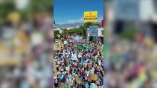 Manifestantes llegan al centro de Mendoza