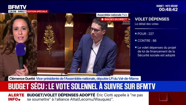 Clémence Guetté (LFI) estime que le PS est dans une compromission politique avec le gouvernement