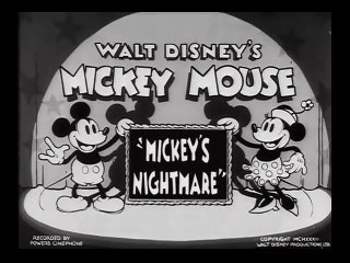 Mickey Mouse e Pluto - O Pesadelo de Mickey (1932)
