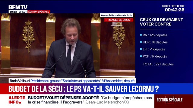 Budget: Nous assumons d'avoir par la négociation […] nettoyé le musée des horreurs , déclare Boris Vallaud (PS)