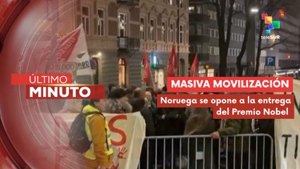 Culmina marcha contra la entrega del Premio Nobel 2025 en Noruega
