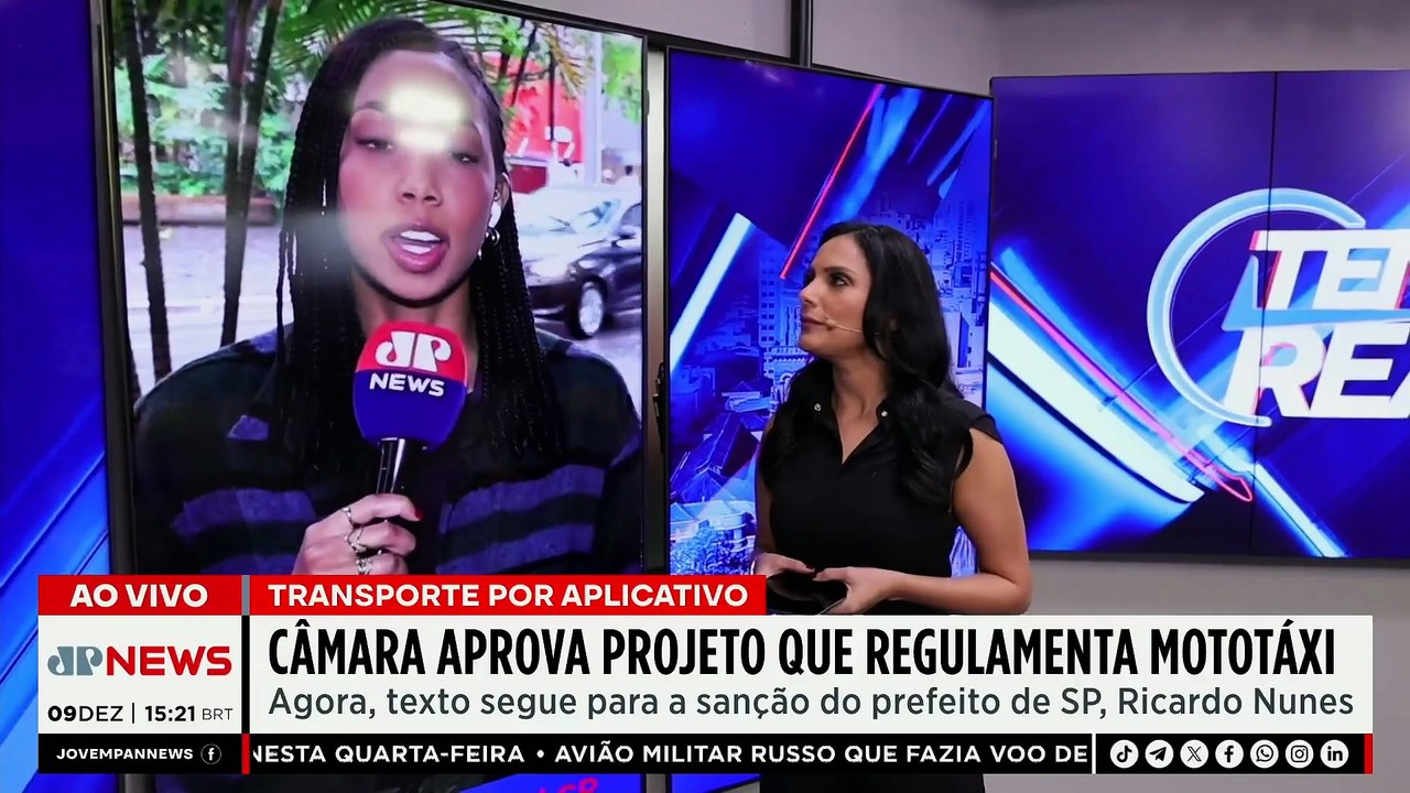 SP: Câmara aprova projeto que regulamenta serviço de mototáxi  | TEMPO REAL