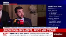 Budget de la Sécu adopté: "C'est l'agonie du macronisme", déclare Jean-Philippe Tanguy, député (RN)