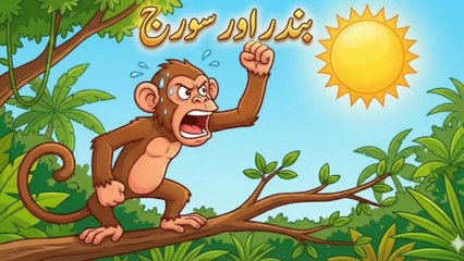 بندر اور سورج | The Monkey and the Sun | Kids Moral Story in Urdu
