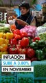 Inflación sube a 3.80% en noviembre por energéticos y alimentos