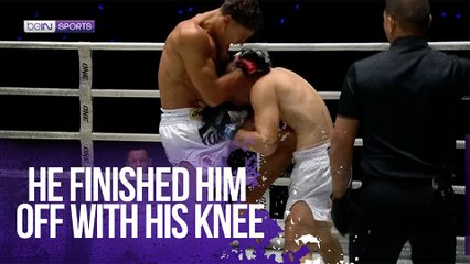 He finished him off with his knee