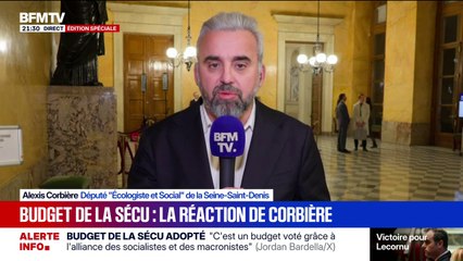 Budget de la Sécu adopté: "Toutes les positions [des partis] étaient respectables [...] assez de divisions, ça suffit", déclare Alexis Corbière, député (Écologiste et Social)