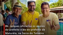 Dr. Jarques oficializa os apoios do prefeito e do ex-prefeito de Maturéia, na Serra do Teixeira