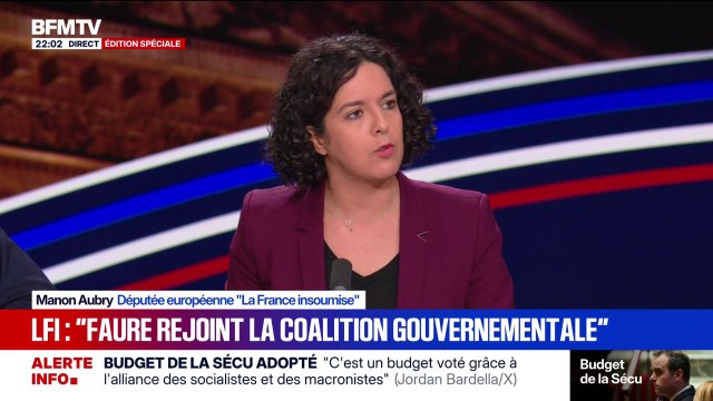 Budget de la Sécu adopté: pour Manon Aubry, députée européenne (LFI), ce n'est pas un budget de gauche
