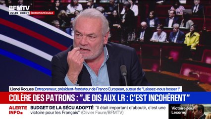 Budget de la Sécu adopté: "On a un vrai problème de la part des politiques", explique Lionel Roques, entrepreneur