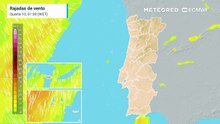 Semana com vento em Portugal Continental, com rajadas que podem superar os 50 km/h no Sul do país, em particular no litoral e Alentejo.