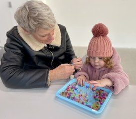 Snow craft family workshop run by the New Ashgate Gallery in Farnham