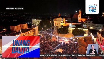 Giant Christmas trees sa ilang bansa, pinailawan na | Unang Balita
