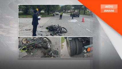 Bapa maut selepas motosikal bertembung lori tangki