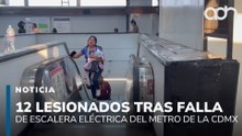 12 lesionados por falla en escaleras del Metro Ciudad Deportiva