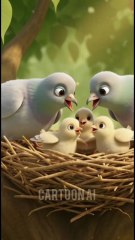 The snake saved the pigeon’s chicks from the predator #ai #save #water #foryou #dailymotion