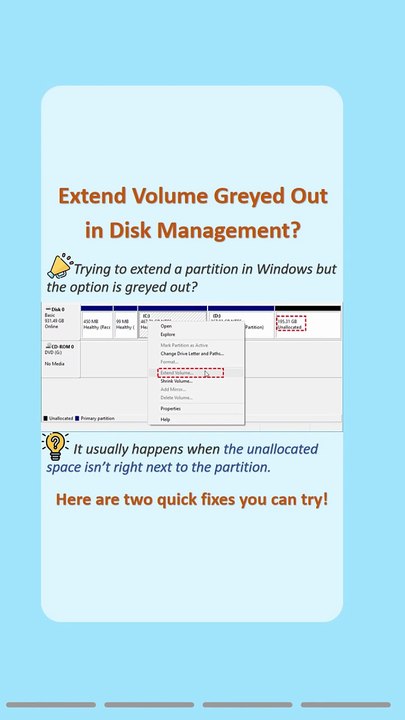 Extend Volume Greyed Out? 2 Working Solutions!