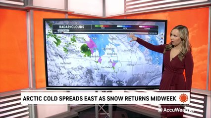 Snow returns to the Midwest as arctic air moves east
