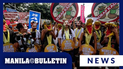 Civil society groups stage protest against corruption in Mendiola, Manila